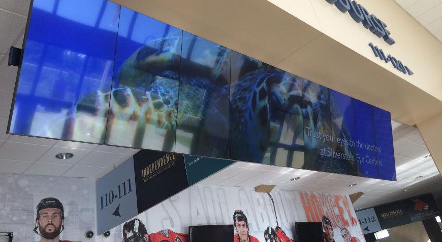 Banner video wall NHL Arena Deployment