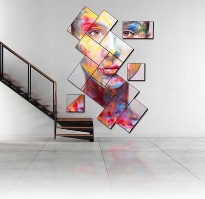 userful artistic mosaic-style room