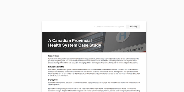 A Canadian Provincial Healthcare system case study cover