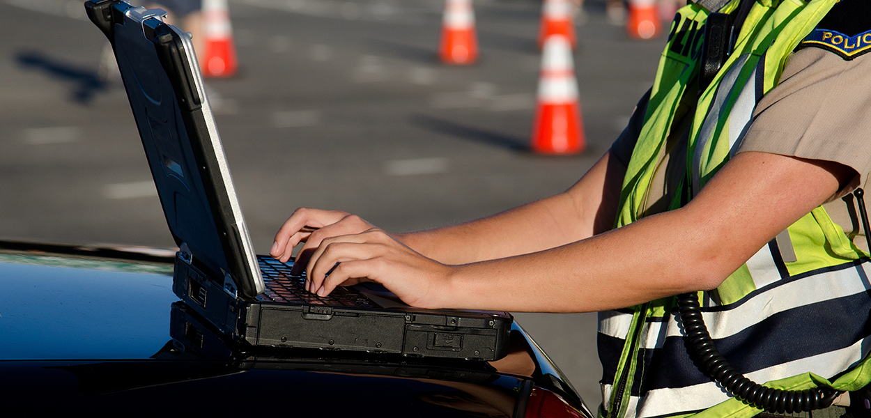 remote user looking at content in the field on computer