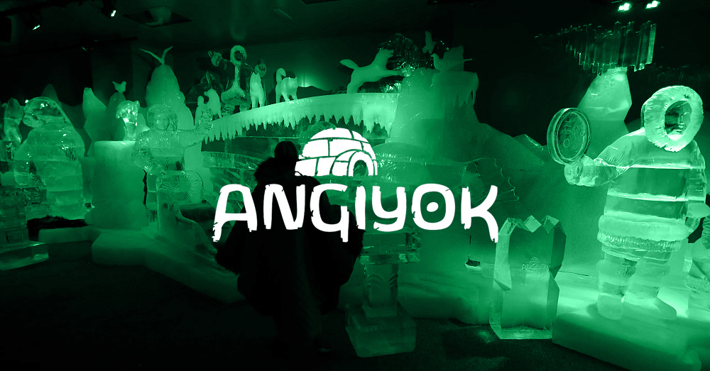 Angiyok bar with green overlay and logo