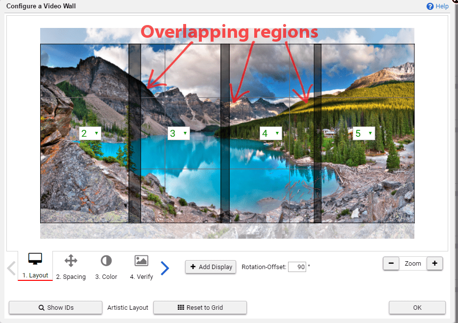 Edge Blending Overlapping