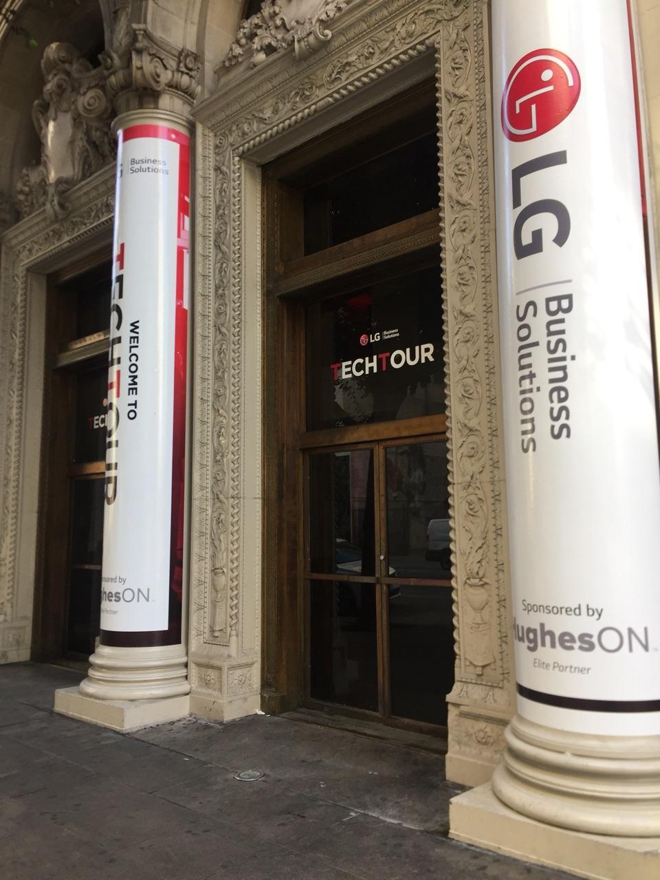 LG Business Solutions Tech Tour event entrance in Los Angeles 2018
