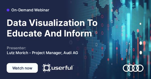 Userful Webinar, Data Visualization to Educate and Inform, presented by Lutz Morich, Project Manager at Audi AG
