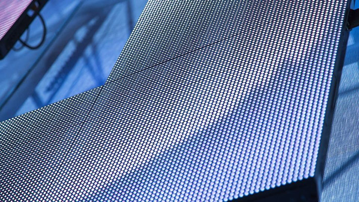 Close up of an LED panel that is part of a video wall